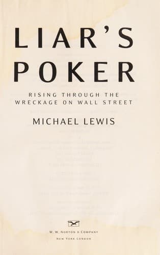 Cover of Liar's Poker by Michael Lewis