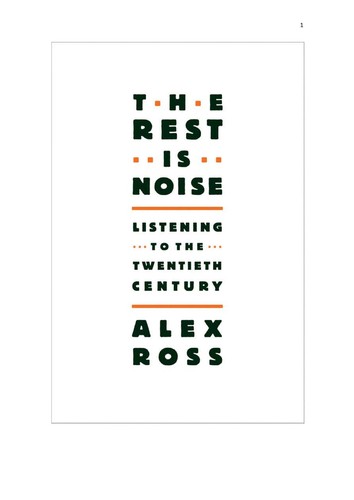 Cover of The Rest Is Noise by Alex Ross