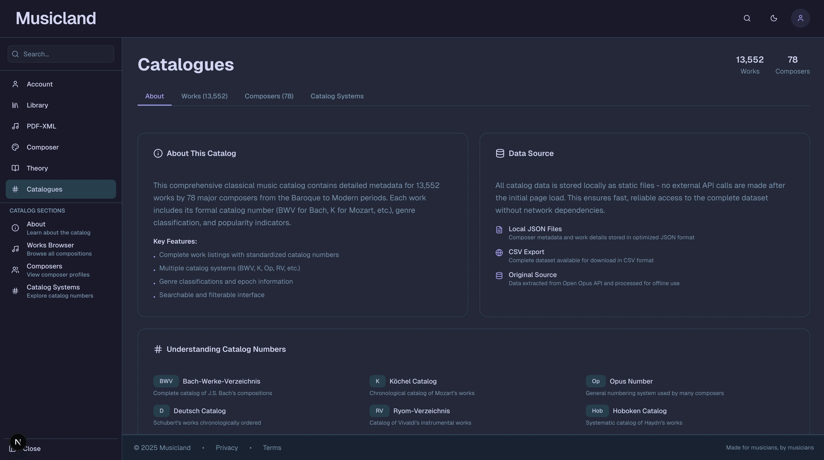 Music Catalog